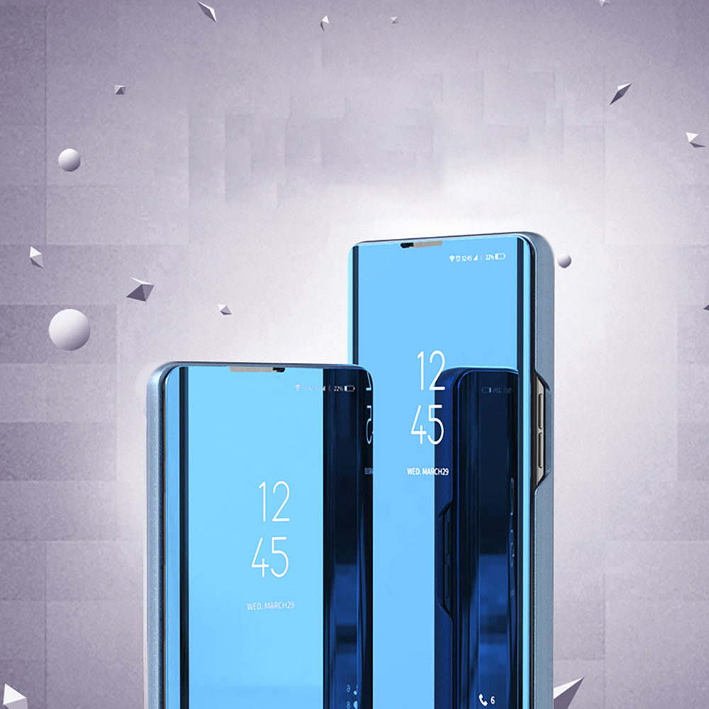 Hurtel Clear View atverčiamasis dėklas Samsung Galaxy S24 FE telefonui, mėlynas