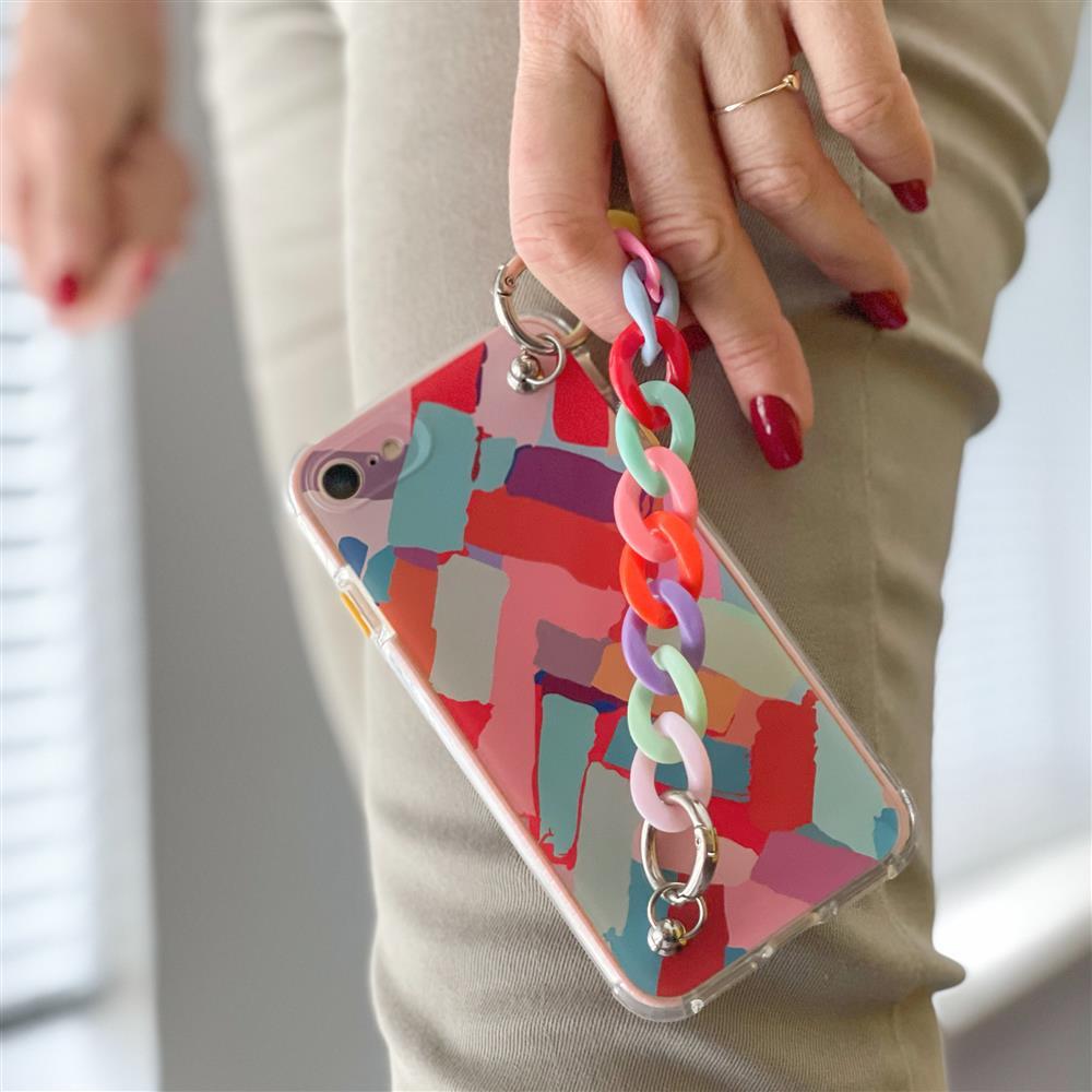 Color Chain Case for Samsung Galaxy S20 FE 5G with Decorative Chain, Multicolour