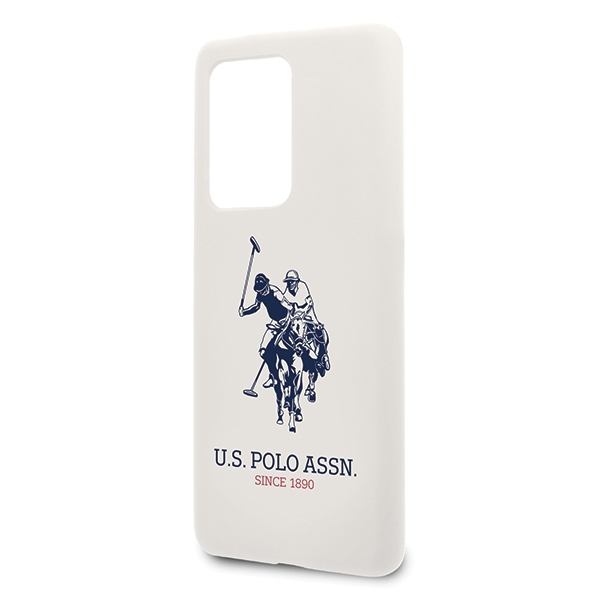 US Polo Silicone Collection Phone Case Cover Samsung Galaxy S20 Ultra - White
