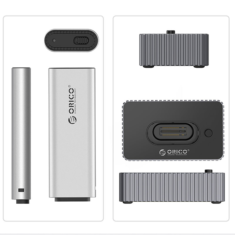 Orico IT18C3 M.2 NVMe/SATA SSD diskų dokas, pilkas