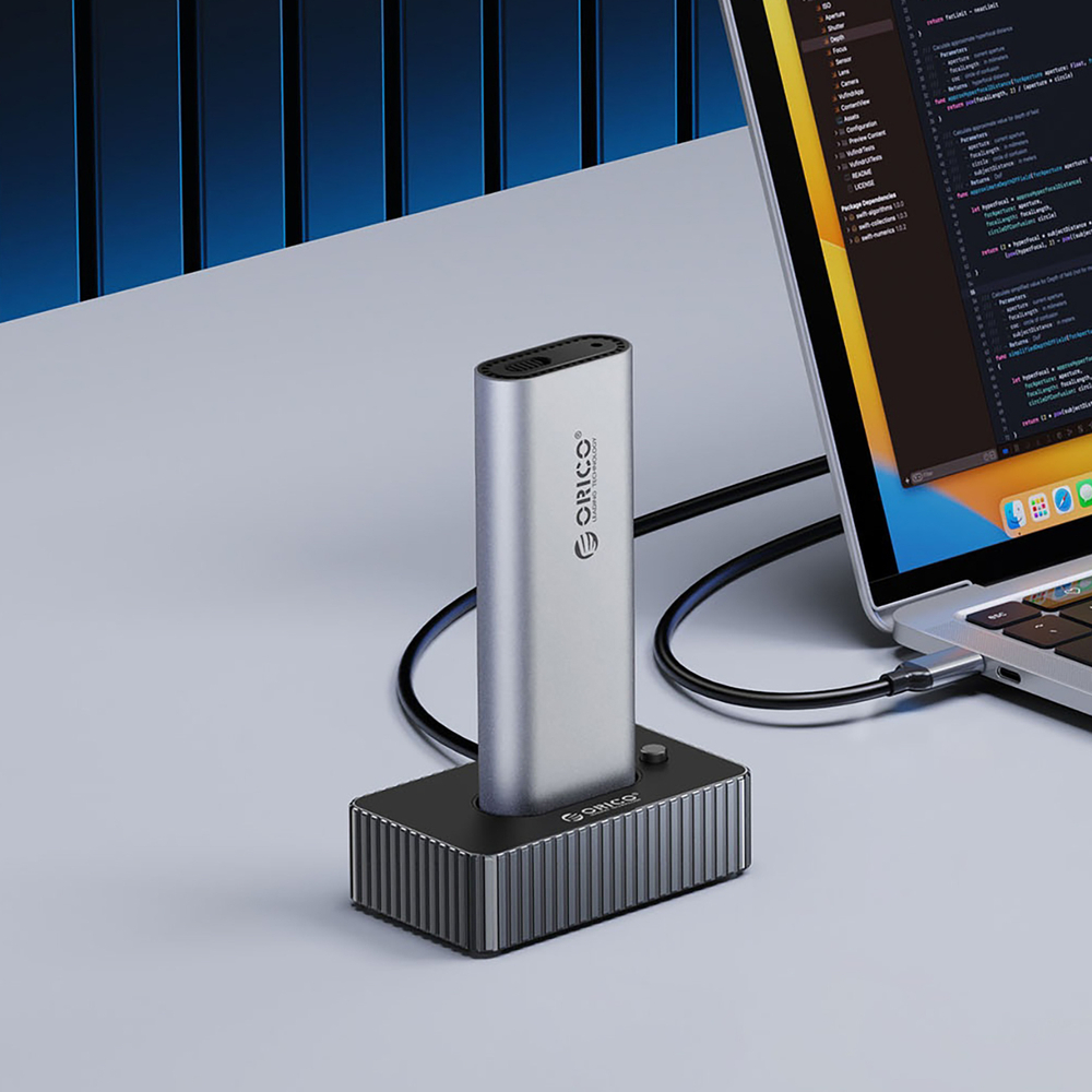 Orico IT18C3 M.2 NVMe/SATA SSD diskų dokas, pilkas