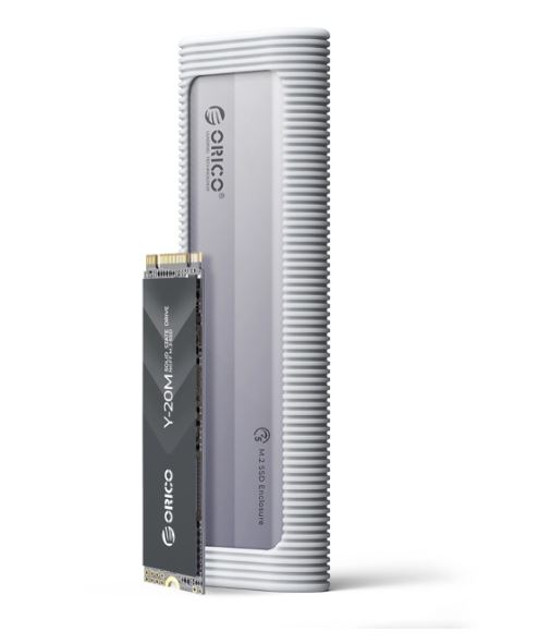 Orico AXM2F M.2 SATA SSD USB-C 3.2 išorinis dėklas, pilkas