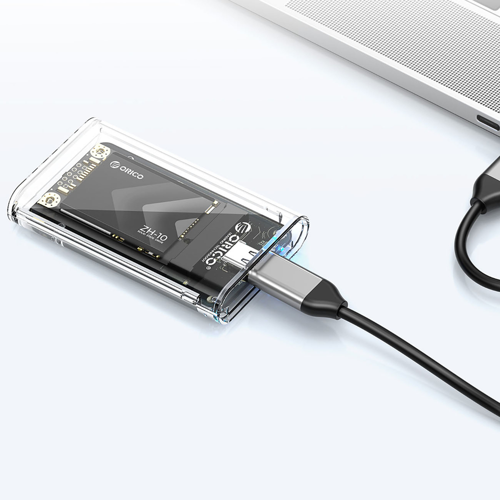 Orico TC10-MS mSATA USB-C 3.2 išorinis disko dėklas, permatomas