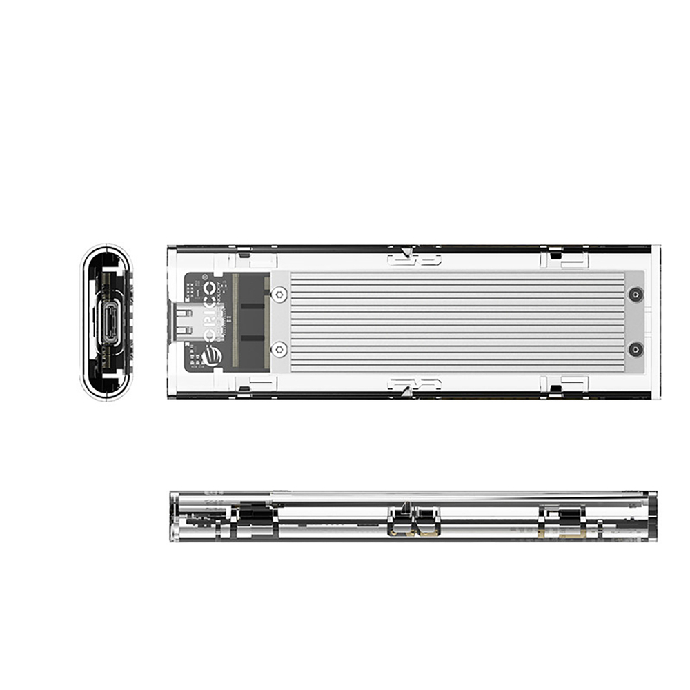 Orico TCM2-C3 M.2 NVMe į USB-C 10Gbps išorinio SSD dėklas, pilkas