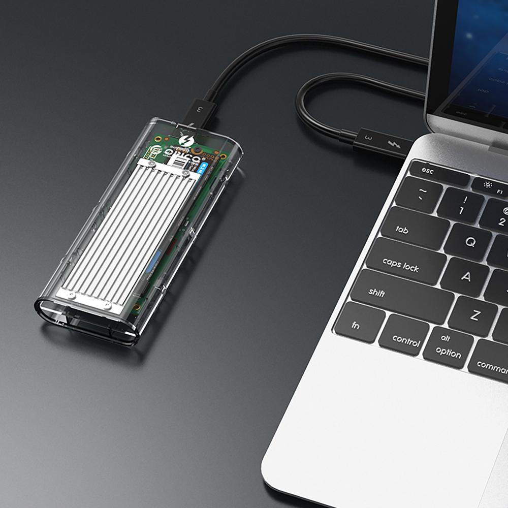 Orico TCM2-C3 M.2 NVMe į USB-C 10Gbps išorinio SSD dėklas, pilkas