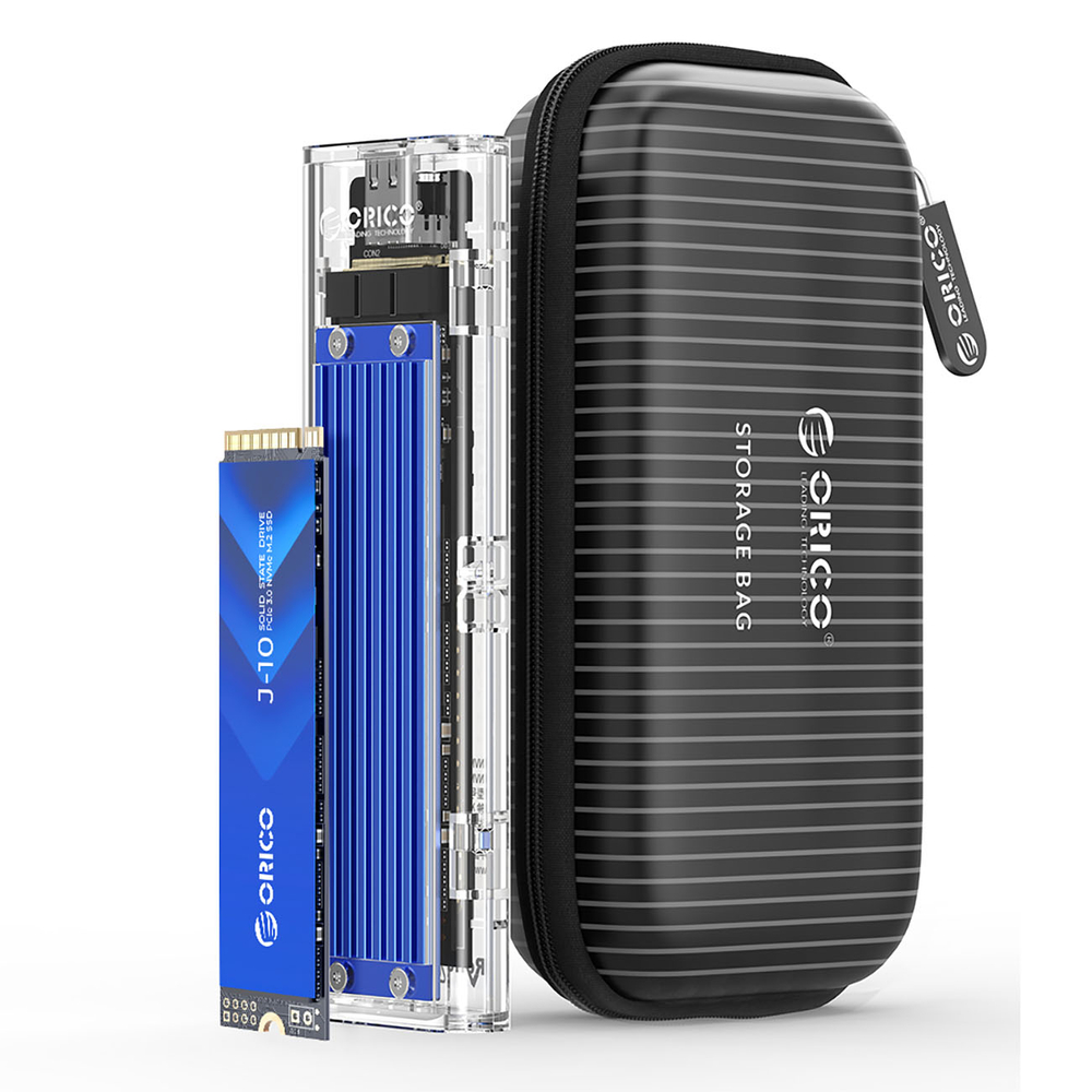 Orico TCM2-C3 M.2 NVMe - USB-C išorinis disko dėklas, mėlynas