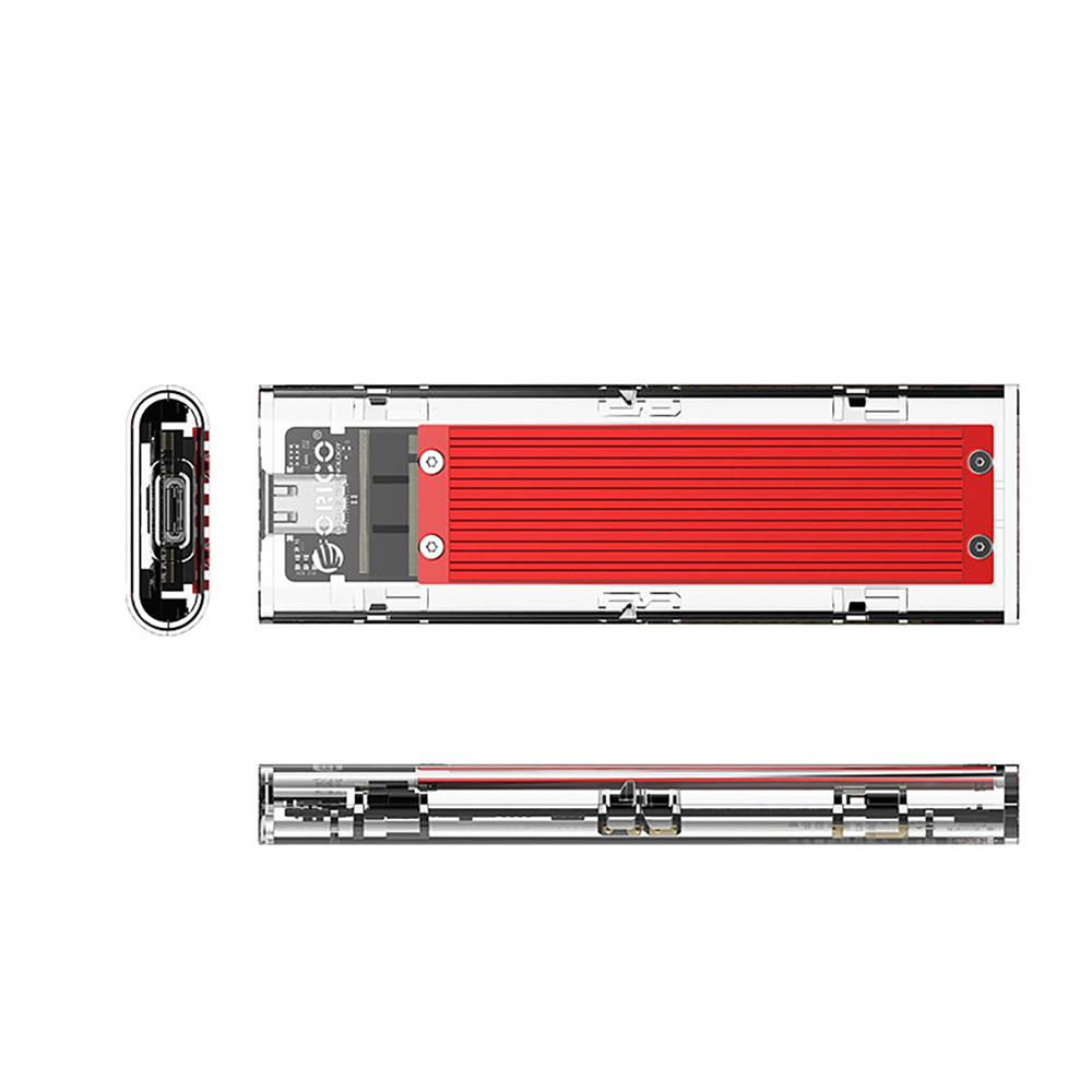 Orico TCM2-C3 M.2 NVMe SSD išorinis dėklas (USB-C, 10 Gb/s), Raudonas