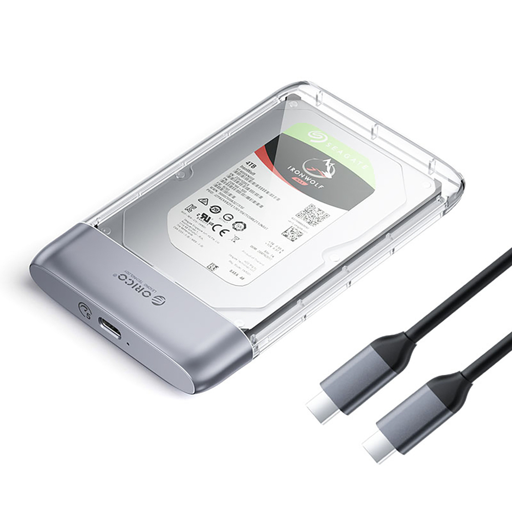 Orico TX25C3 2.5" HDD/SSD USB-C Disk Enclosure - Transparent