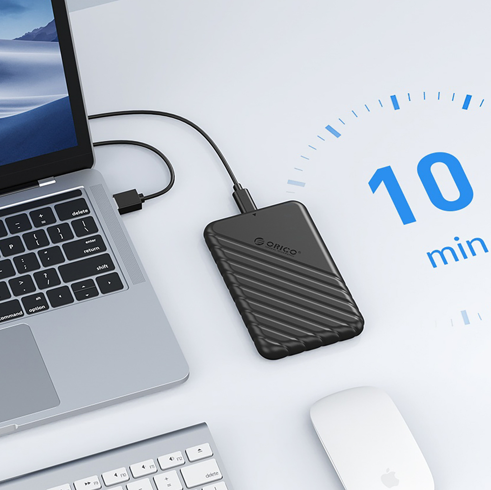 Orico 25PW1C-C3 2.5\" HDD/SSD USB-C dėklas, juodas