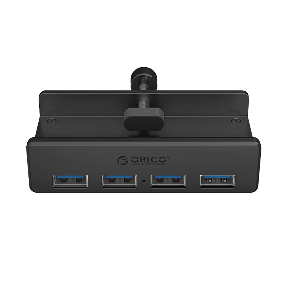 Orico MH4PU Clamp-Mounted 4-Port USB-A 3.0 Hub, Black
