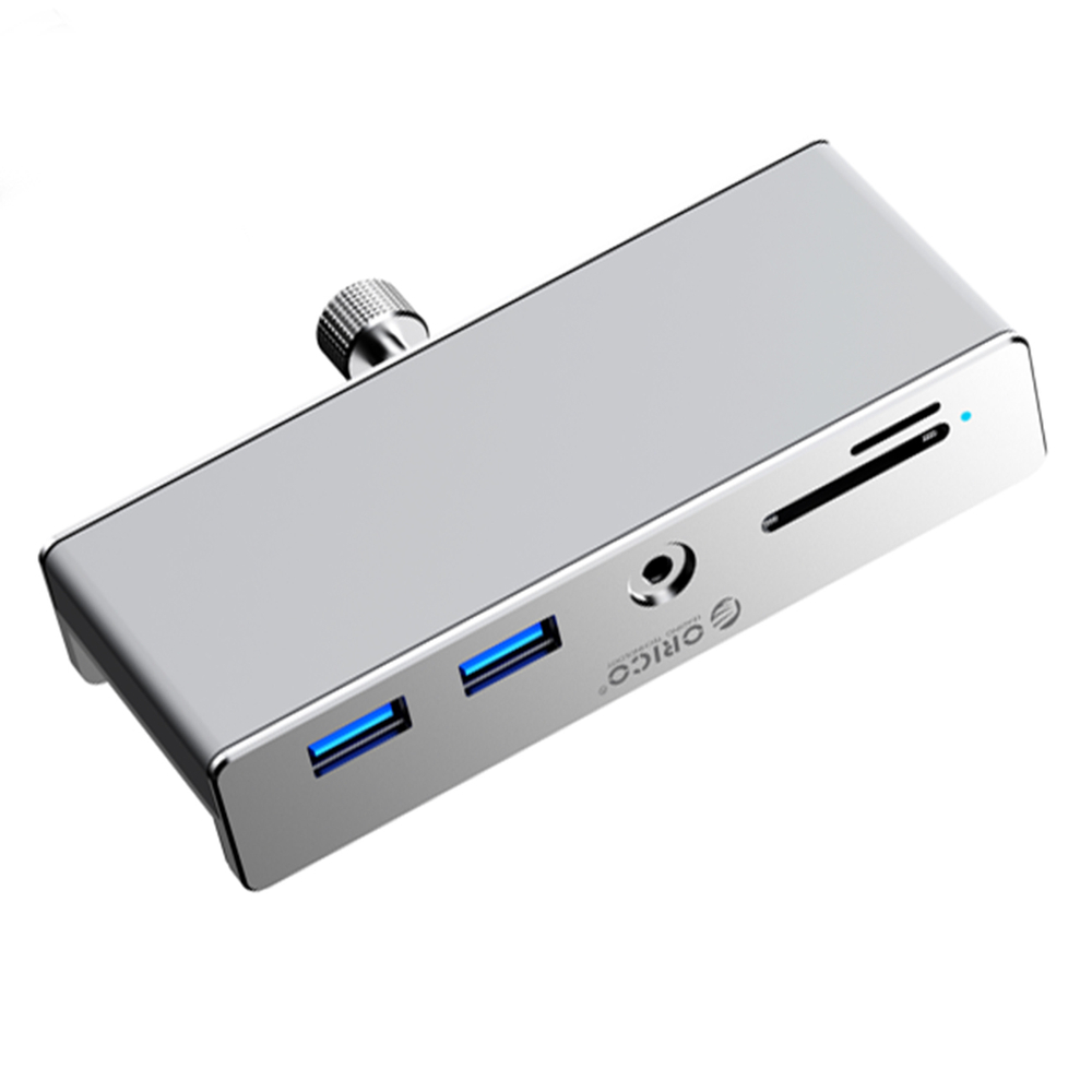 Orico MH5PMM Clamp-mounted Hub USB-C / 2x USB-A / SD/TF / Audio, Black