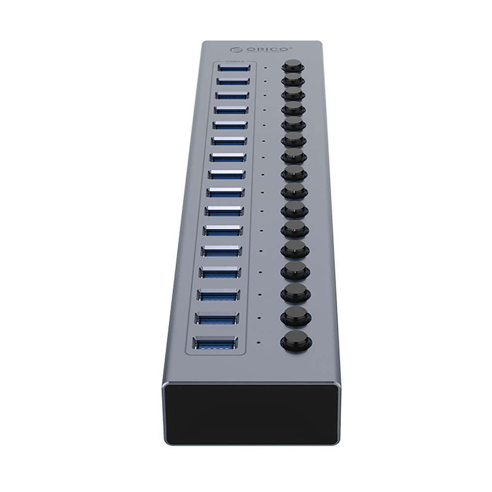Orico BT2U3-16AB 16-Port USB-A 3.0 Hub with Switches Gray