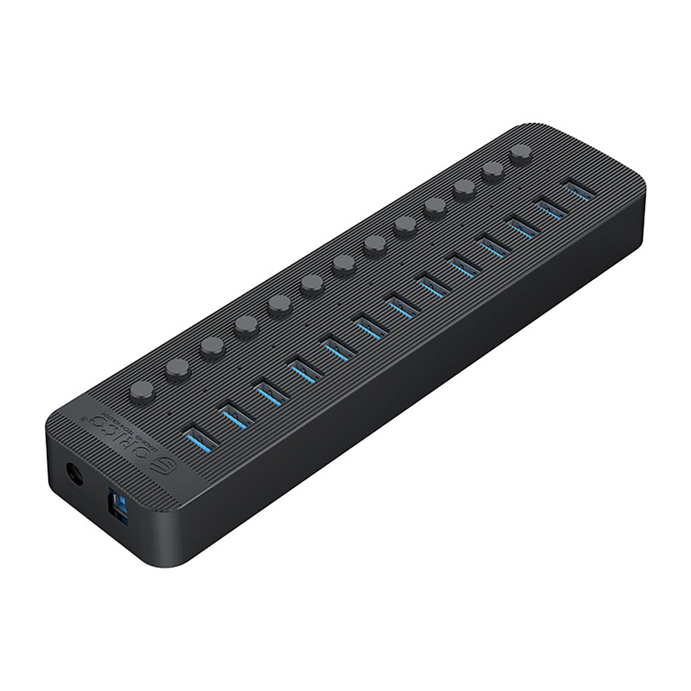 Orico CT2U3-13AB 13 prievadų USB-A 3.0 šakotuvas su jungikliais, juodas