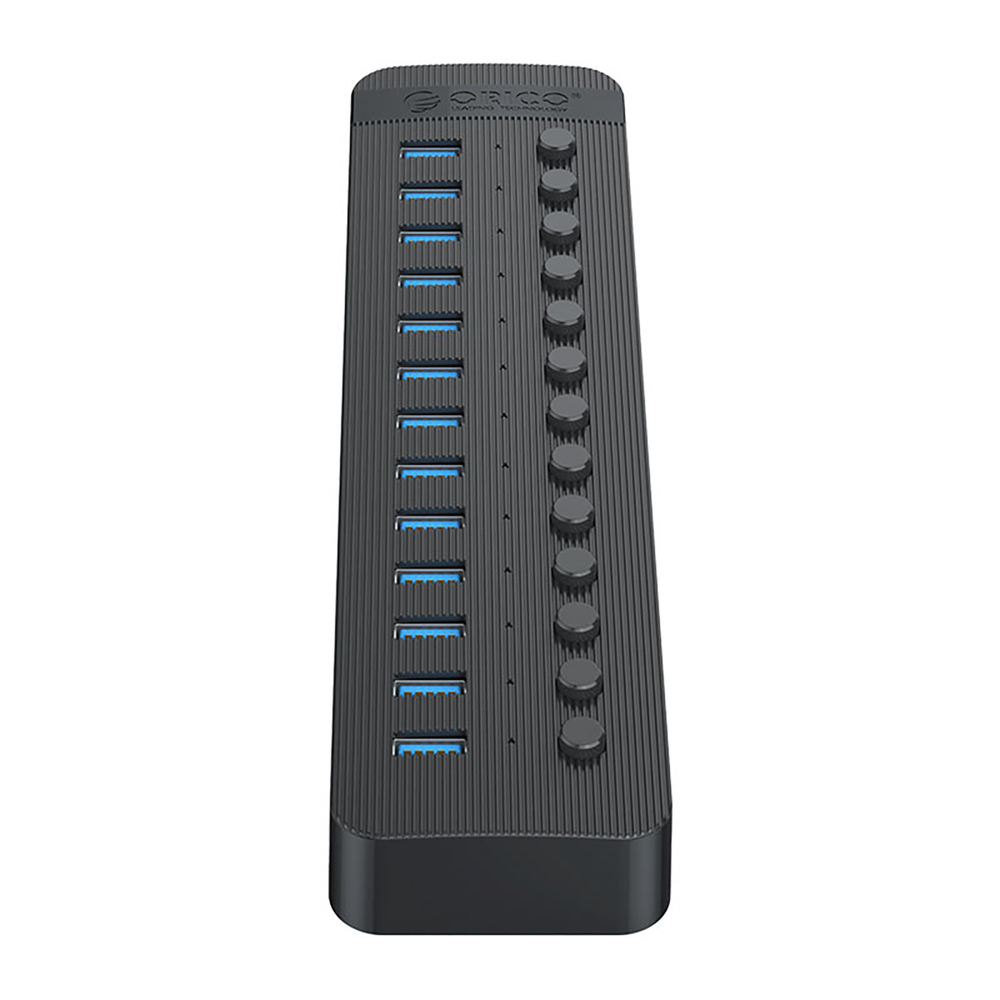 Orico CT2U3-13AB 13 prievadų USB-A 3.0 šakotuvas su jungikliais, juodas