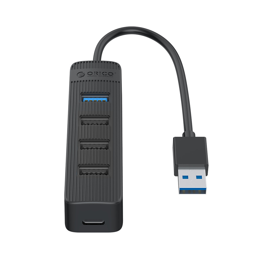 HUB 7-port input: USB-A 3.0 / output: 4x + 3x 2.0 - black