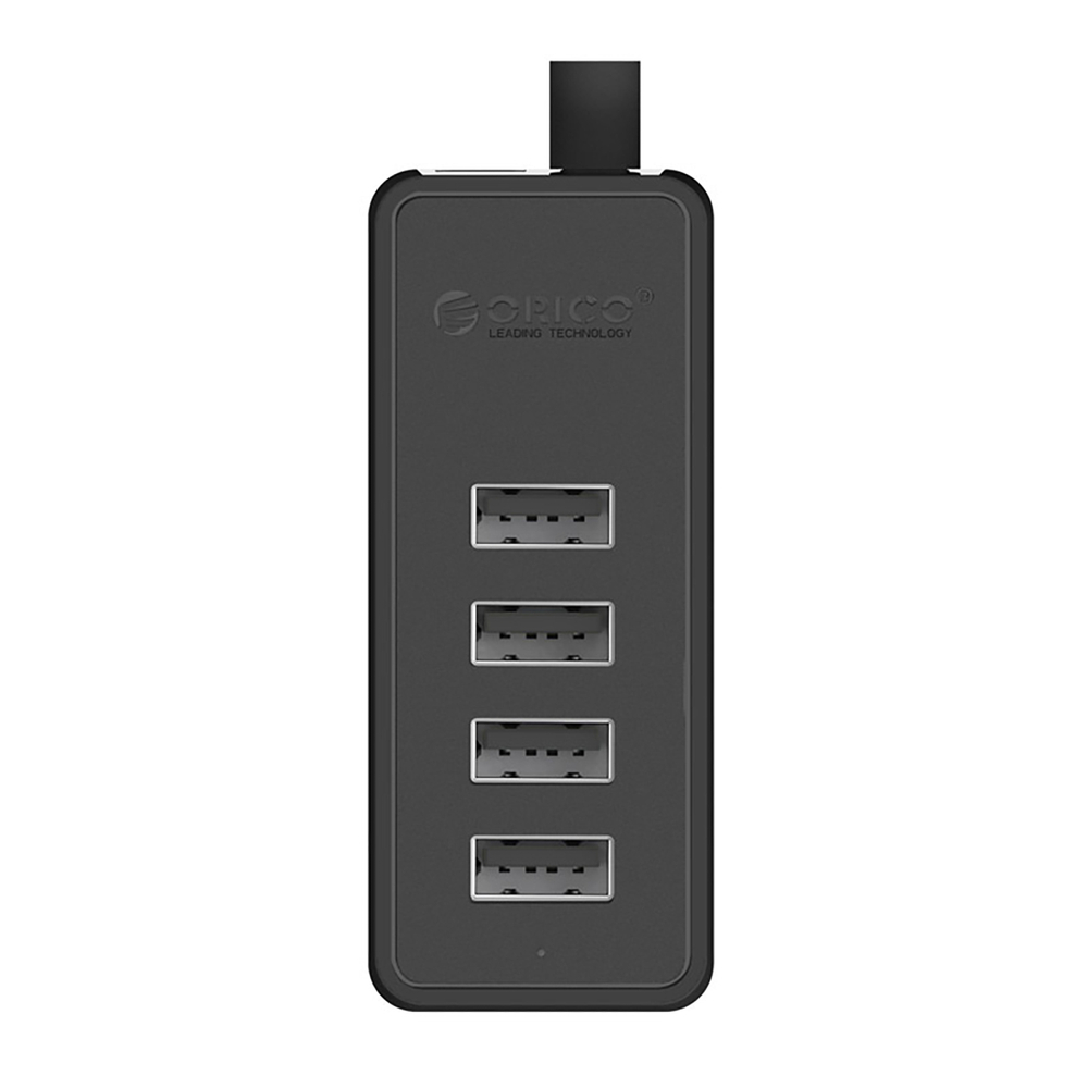 HUB 4-port USB-A 2.0 cable 0.3M - black