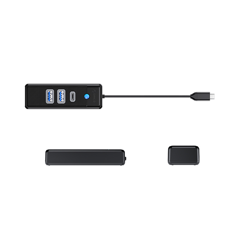Orico PWC2U-C3 USB-C šakotuvas, 2x USB-A ir 1x USB-C, juodas