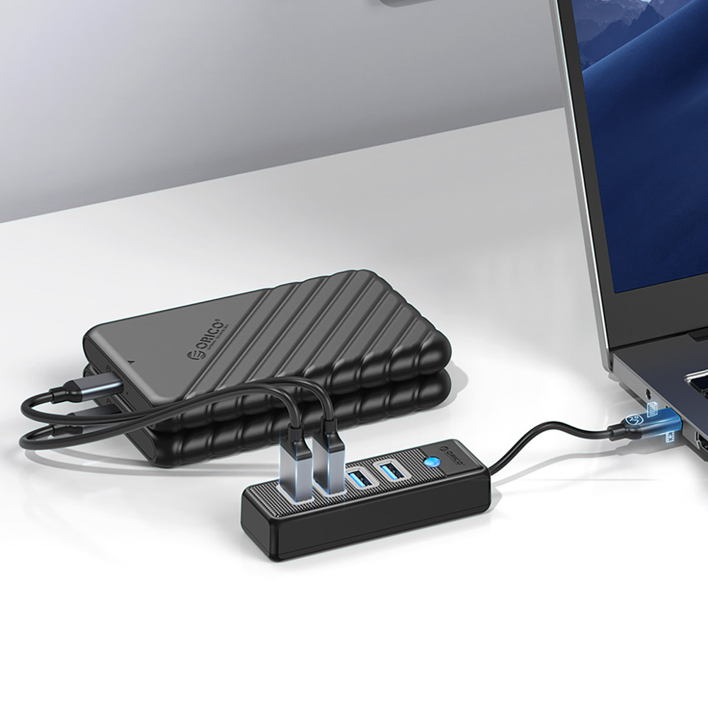 Orico PWC2U-C3 USB-C šakotuvas, 2x USB-A ir 1x USB-C, juodas