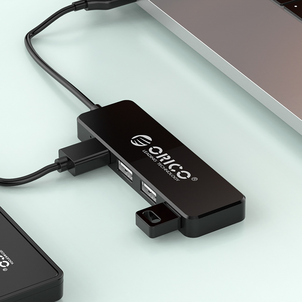 Orico FL01 USB-A Hub with 4x USB 2.0 Ports, Black
