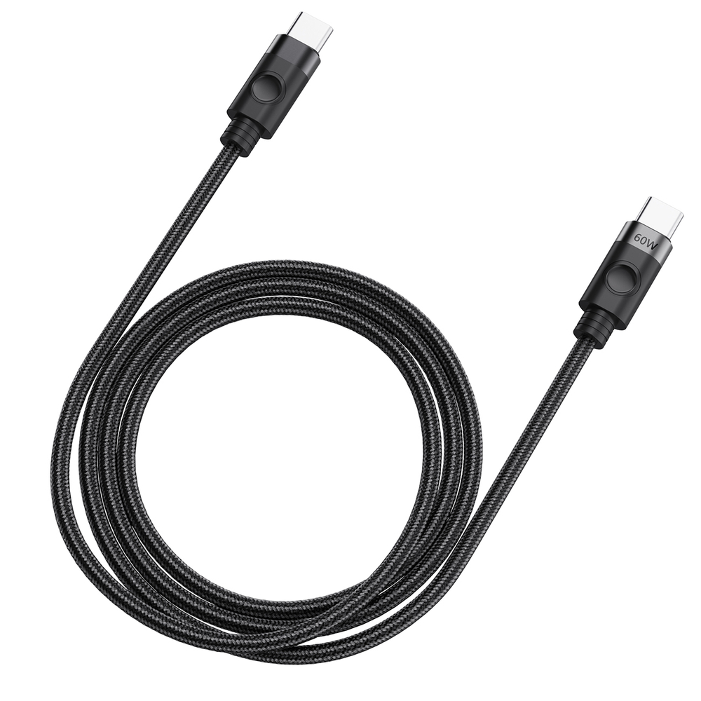 Orico CDX 60W 3A USB-C į USB-C laidas, 1m, Juodas