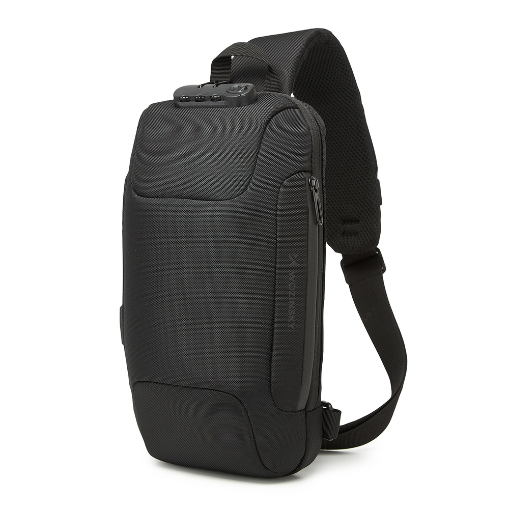 Wozinsky Premium Single Shoulder Anti-Theft City Backpack with USB, Black
