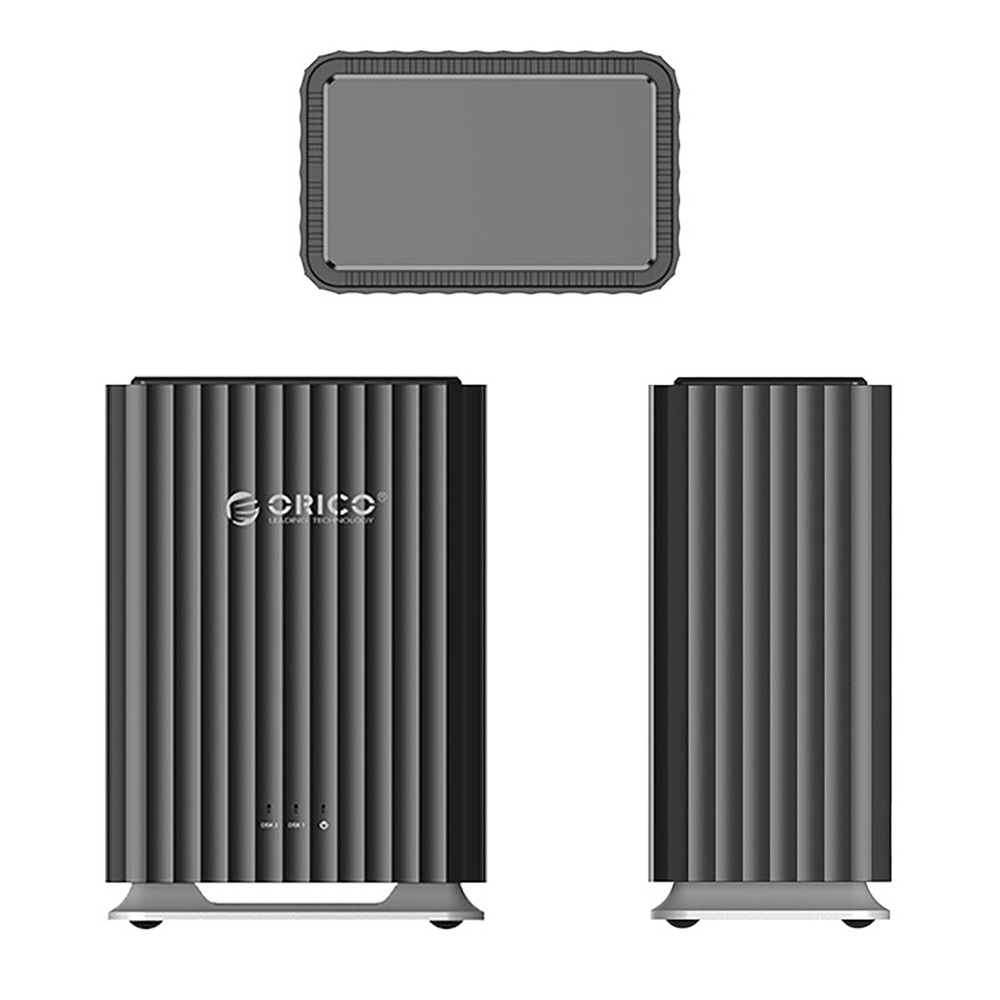 Orico 9728C3 dviejų diskų išorinis dėklas 2.5\" / 3.5\" HDD/SSD, juodas