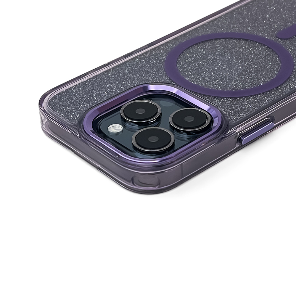 Wozinsky Glitter Case MagSafe for Samsung Galaxy S24 FE, Purple