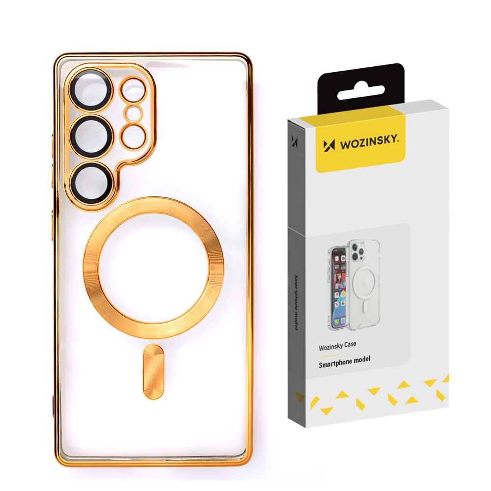 Wozinsky Samsung Galaxy S24 FE Electroplated Magsafe Case, Gold
