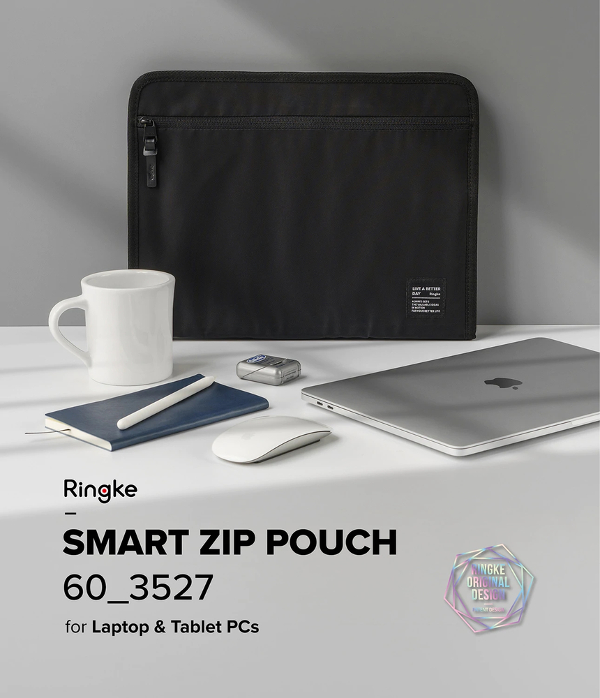 Ringke Smart Zip Pouch a laptop up to 13\" with a stand - beige