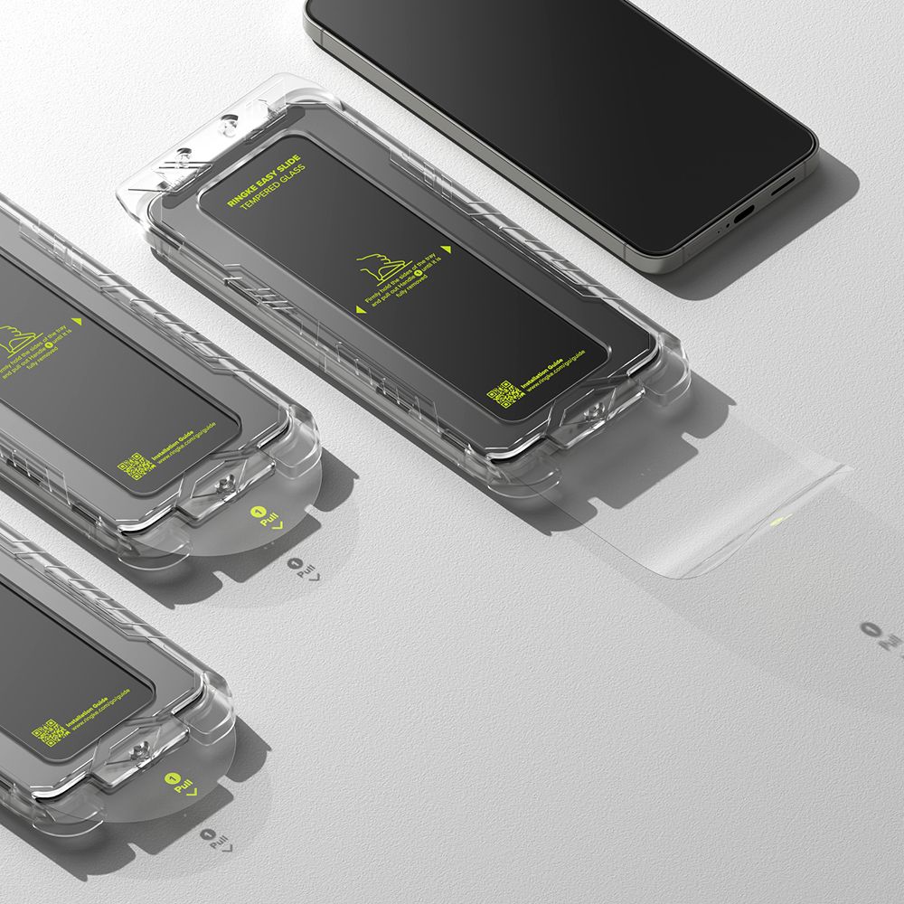 Apsauginis stiklas Ringke Easy Slide Samsung Galaxy S25 (2 vnt.), skaidrus