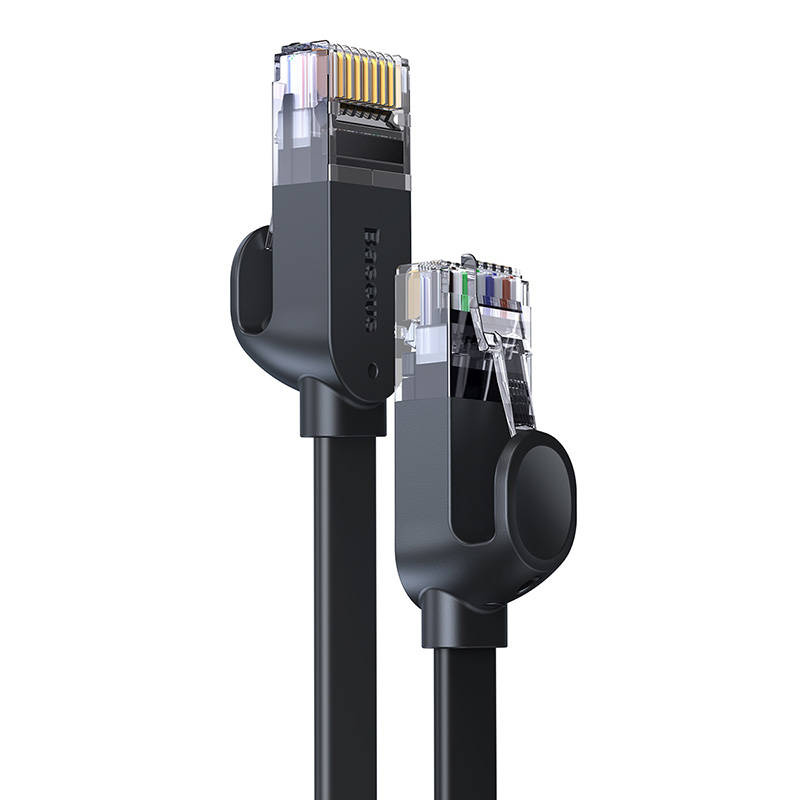 Baseus Speed Six flat network cable RJ45 1000Mbps 1.5m black (WKJS000001)