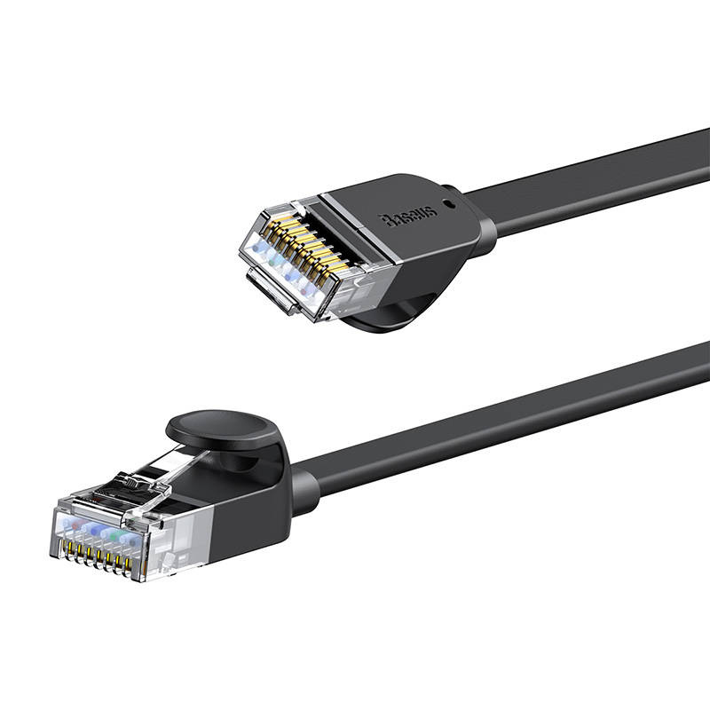 Baseus Speed Six flat network cable RJ45 1000Mbps 1.5m black (WKJS000001)