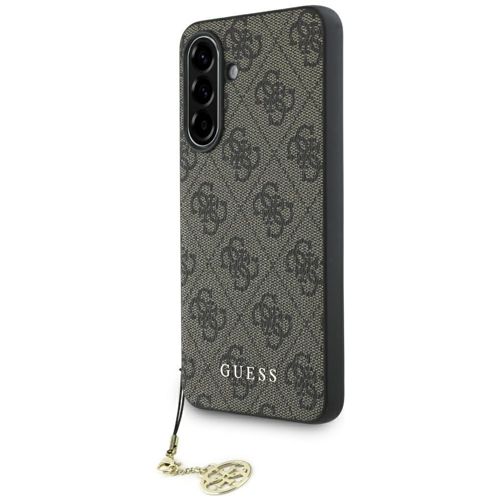 Guess HC PU 4G Charm dėklas skirtas Samsung Galaxy A56 5G, rudas