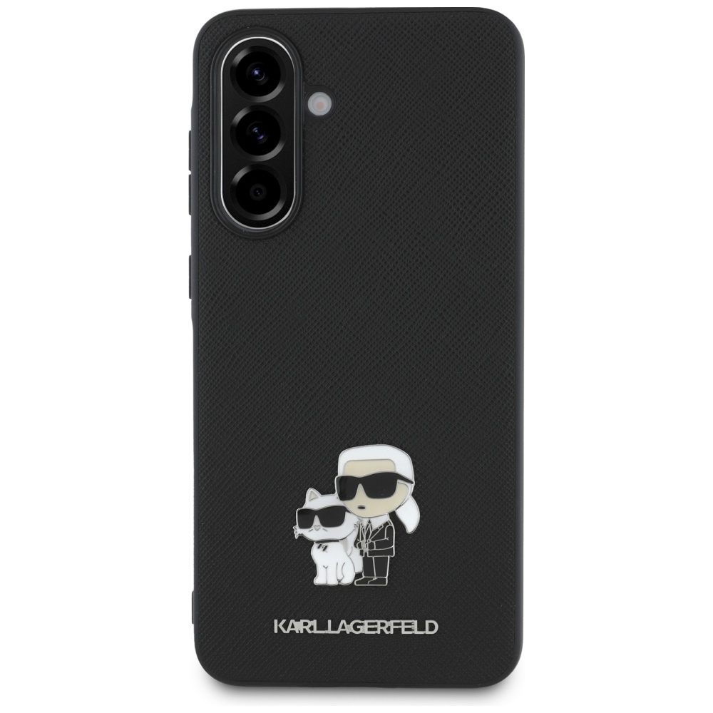 Karl Lagerfeld Saffiano Case for Samsung Galaxy A56, Black