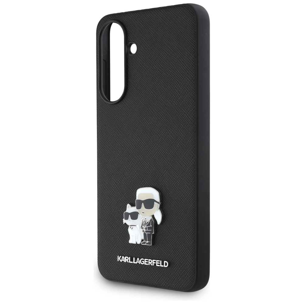Karl Lagerfeld Saffiano Case for Samsung Galaxy A56, Black