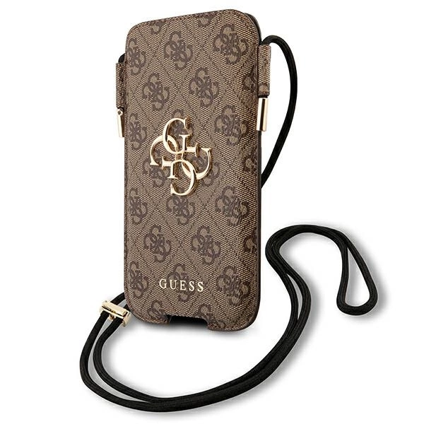 Guess telefono dėklas-rankinė GUHCP12M4GPSBR, iPhone 12 / 12 Pro, rudas