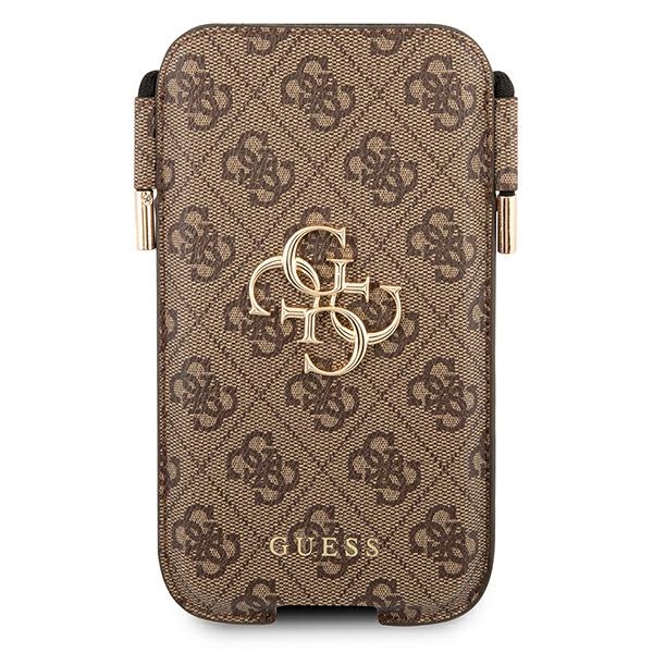 Guess telefono dėklas-rankinė GUHCP12M4GPSBR, iPhone 12 / 12 Pro, rudas