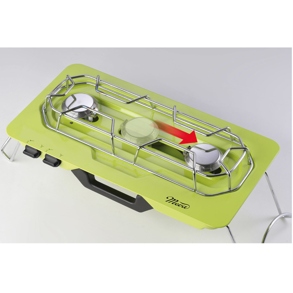Meva MOVE 2-Burner Camping Gas Stove, 4.6kW, Green
