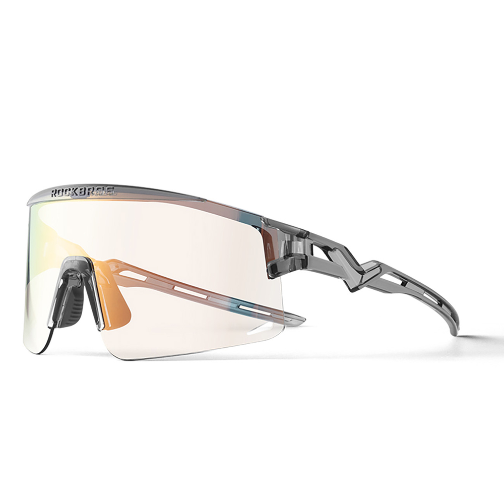 Rockbros Photochromic Cycling Glasses with UV Protection & Corrective Insert, Transparent Black