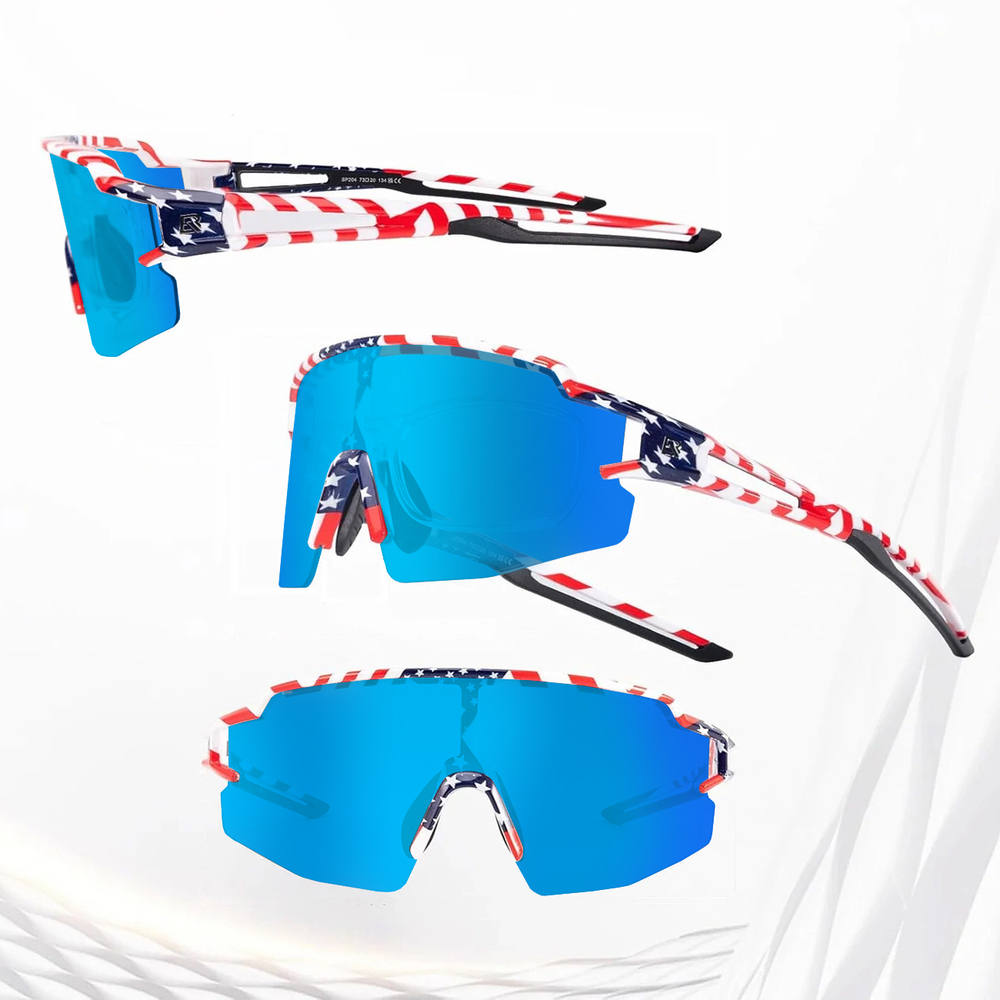 Rockbros Polarized Cycling Glasses with UV Protection and Corrective Insert, White