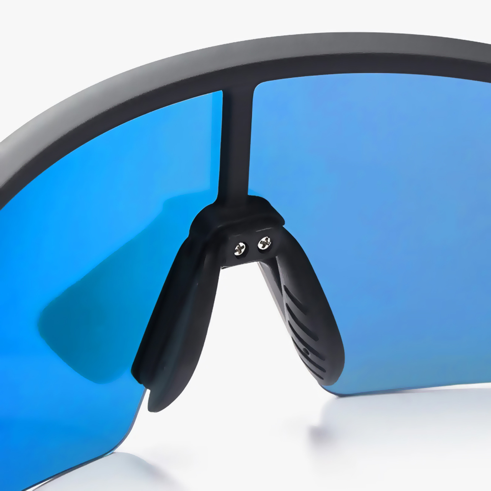 Rockbros 14120008007 Polarized Cycling Glasses with UV400 & Optical Insert, Black/Blue