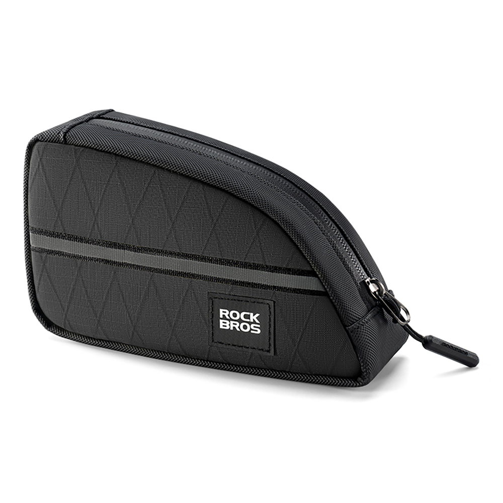 Rockbros trikampis dviračio rėmo krepšys 0.8l, juodas