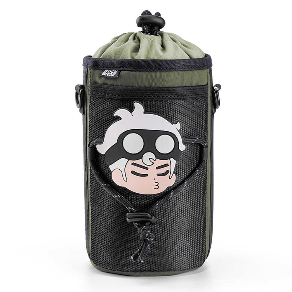 Rockbros Travel Bottle Bag with Shoulder Strap 1l, Green