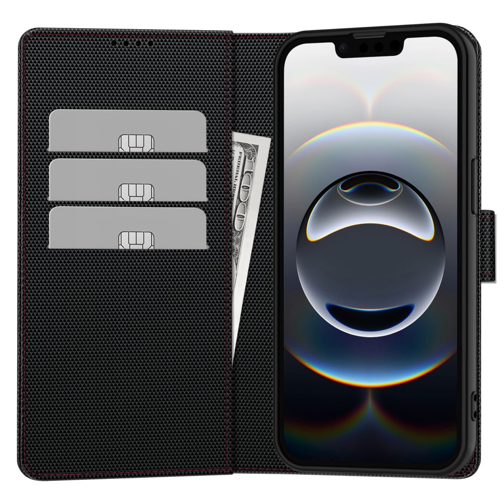 Atverčiamasis dėklas Tech-Protect Wallet RS Samsung Galaxy A56 5G, juodas