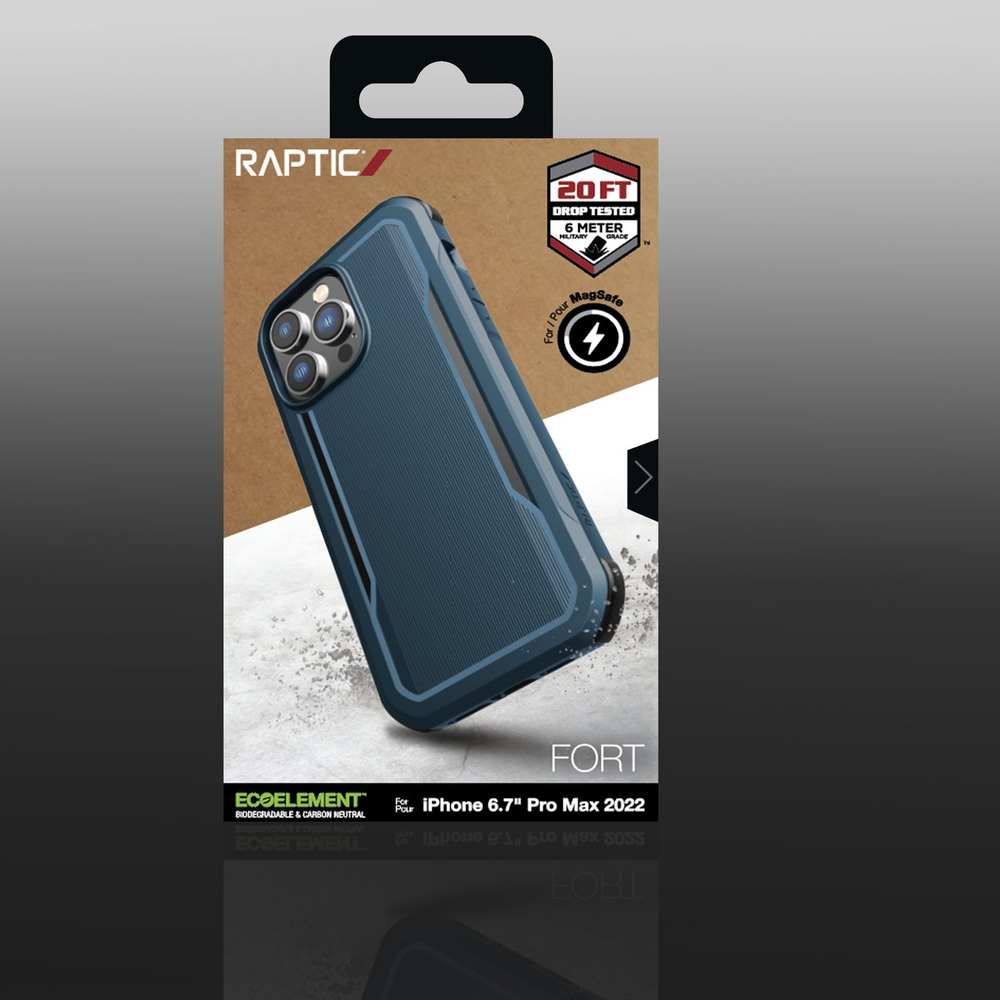 Raptic X-Doria Fort dėklas, skirtas iPhone 14 Pro Max su MagSafe, Blue