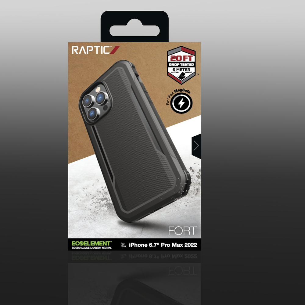 Raptic X-Doria Fort dėklas su MagSafe, skirtas iPhone 14 Pro Max, Juodas