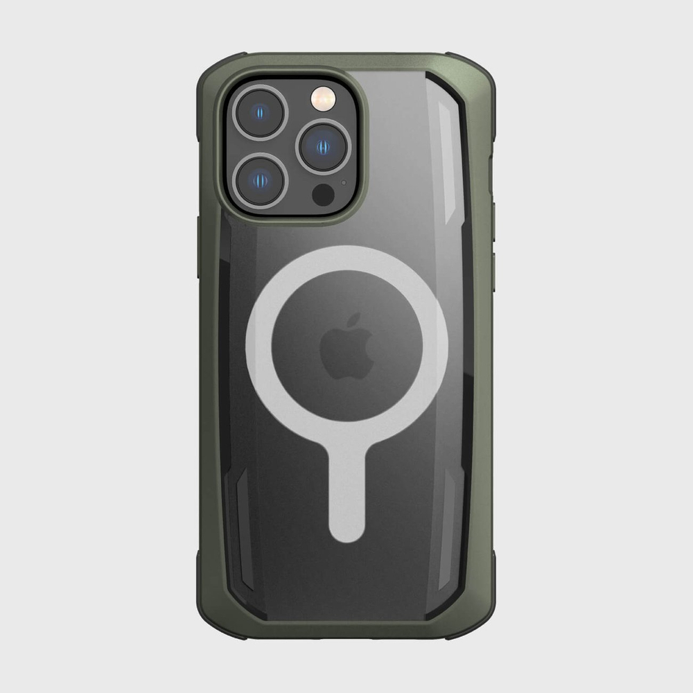 Dėklas Raptic X-Doria Secure Case, skirtas iPhone 14 Pro Max MagSafe, žalias