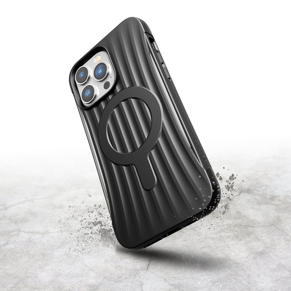 Raptic X-Doria Clutch Built dėklas iPhone 14 Pro Max su MagSafe, juodas