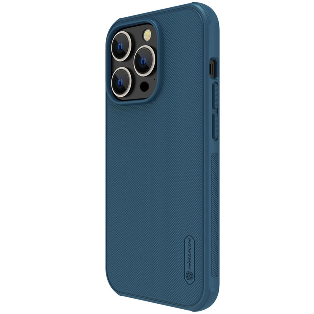 Dėklas Nillkin Super Frosted Shield Pro skirtas iPhone 14 Pro Max, mėlynas