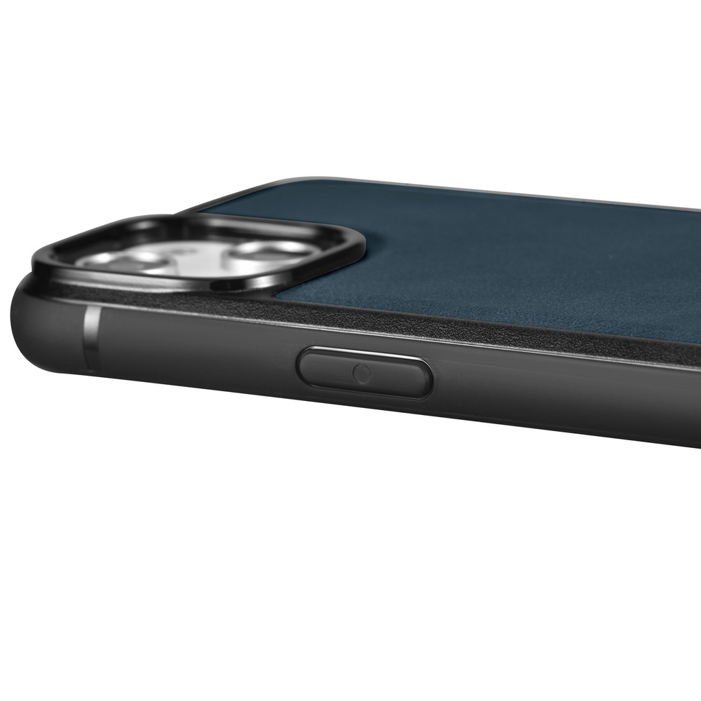 iCarer iPhone 14 Pro Max Leather Case Leather Oil Wax, Blue